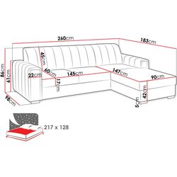 Диван угловой Mirjan24 Ritobeno/Kenzo Right (Gray) Thumb