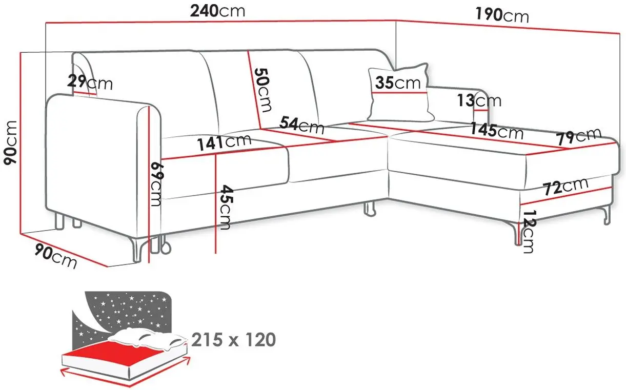 Диван угловой Mirjan24 Sivena/Segulo Poso 100/Paros 01 (Gray Light/Cream) - 2
