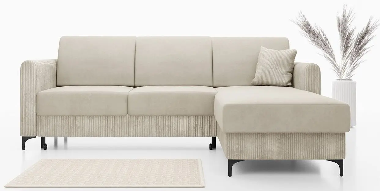 Диван угловой Mirjan24 Sivena/Segulo Poso 100/Paros 01 (Gray Light/Cream) - 3