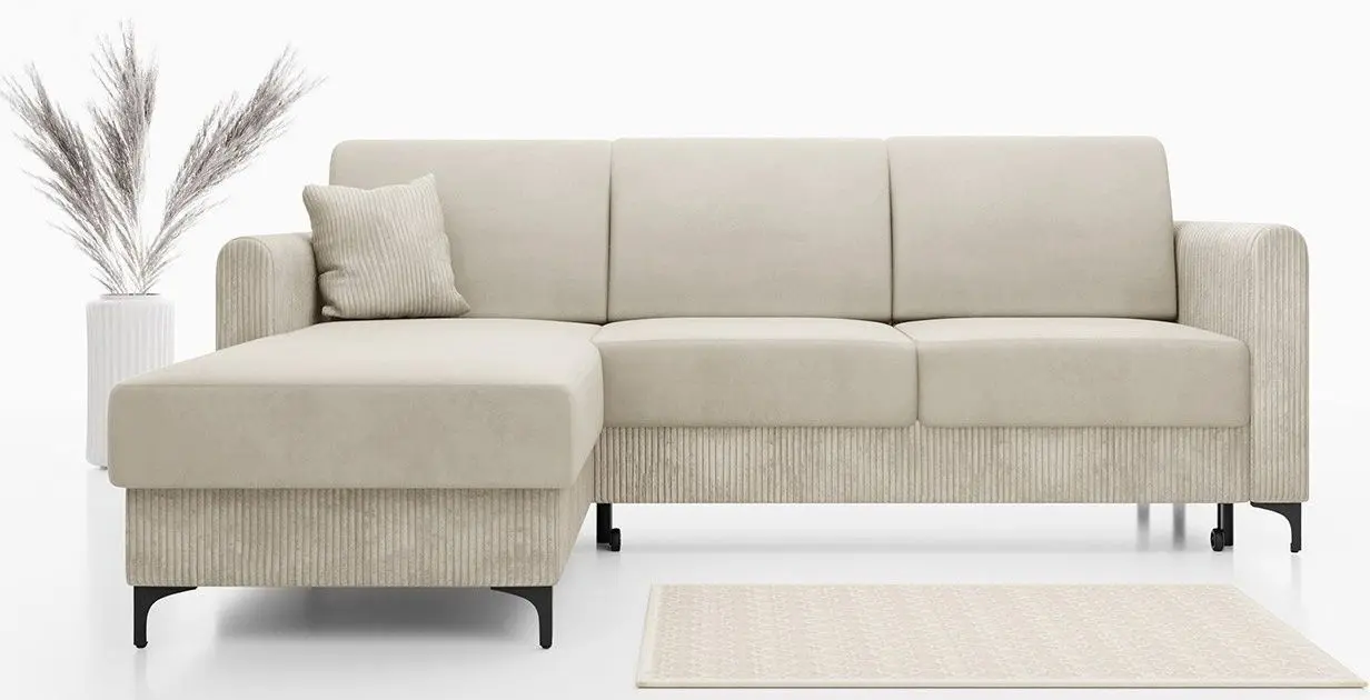 Диван угловой Mirjan24 Sivena/Segulo Poso 100/Paros 01 (Gray Light/Cream) - 4