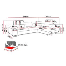 Диван угловой Mirjan24 Torezio Left (Blue) Thumb
