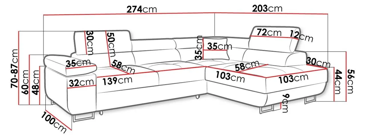 Диван угловой Mirjan24 Torezio Right (Beige) - 2