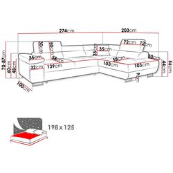 Диван угловой Mirjan24 Torezio Right Poso 110 (Dark Gray) Thumb