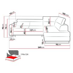 Диван угловой Mirjan24 Widawi/Livio Right (Gray) Thumb