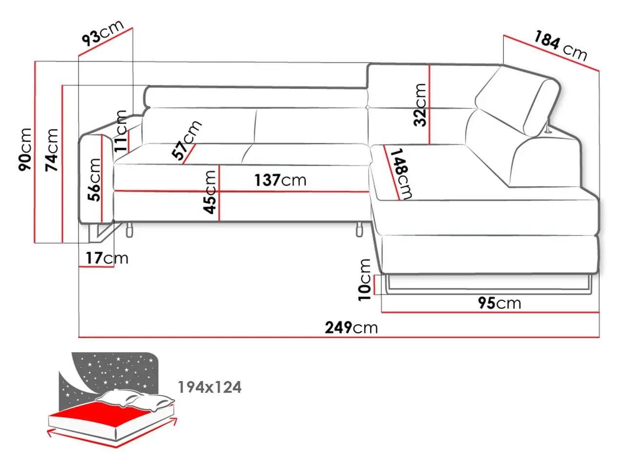 Диван угловой Mirjan24 Widawi/Livio Right (Gray) - 7