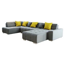 Canapea in forma de U Mobhaus Bellis Left (Gray/Mustard)