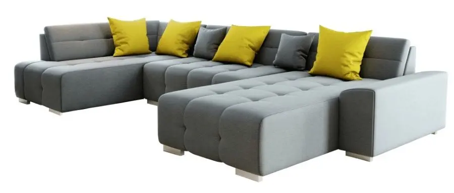 Canapea in forma de U Mobhaus Bellis Left (Gray/Mustard)