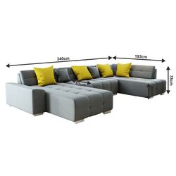 Canapea in forma de U Mobhaus Bellis Right (Gray/Mustard) Thumb