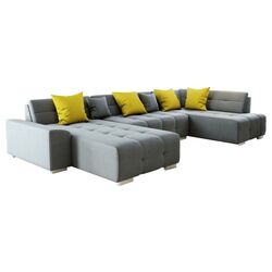 Canapea in forma de U Mobhaus Bellis Right (Gray/Mustard)