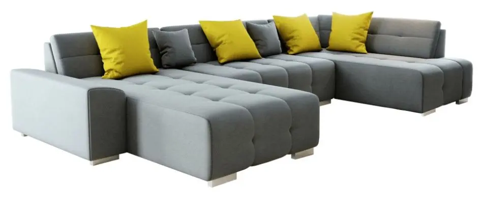Canapea in forma de U Mobhaus Bellis Right (Gray/Mustard)