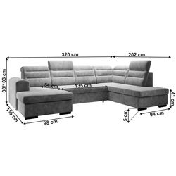 Диван П-образный Mobhaus Kloudy Right (Dark Gray) Thumb