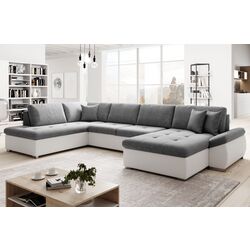 Canapea in forma de U Mobhaus Matar Left (White/Gray)