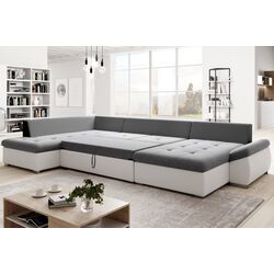 Canapea in forma de U Mobhaus Matar Left (White/Gray) Thumb
