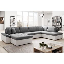 Canapea in forma de U Mobhaus Matar Right (White/Gray)