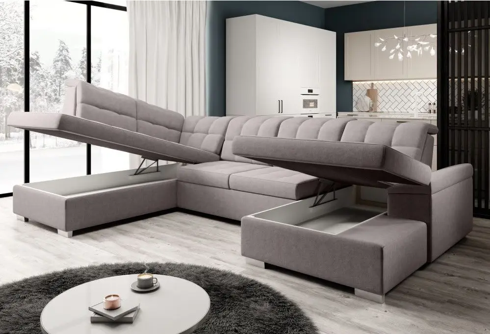 Canapea in forma de U Mobhaus Oreo Left (Taupe)