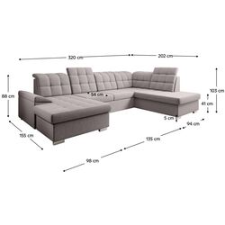 Canapea in forma de U Mobhaus Oreo Right (Taupe) Thumb