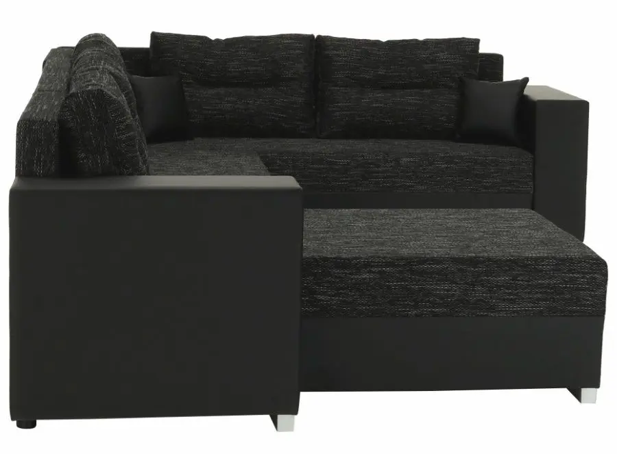 Canapea in forma de U extensibila Mobhaus Anisia (Black) - 9