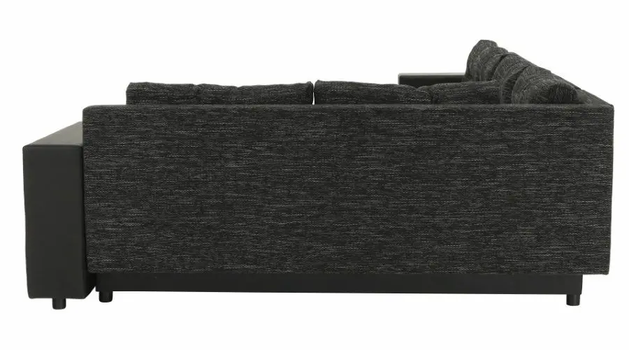 Canapea in forma de U extensibila Mobhaus Anisia (Black) - 7