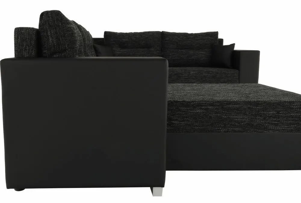 Canapea in forma de U extensibila Mobhaus Anisia (Black) - 6