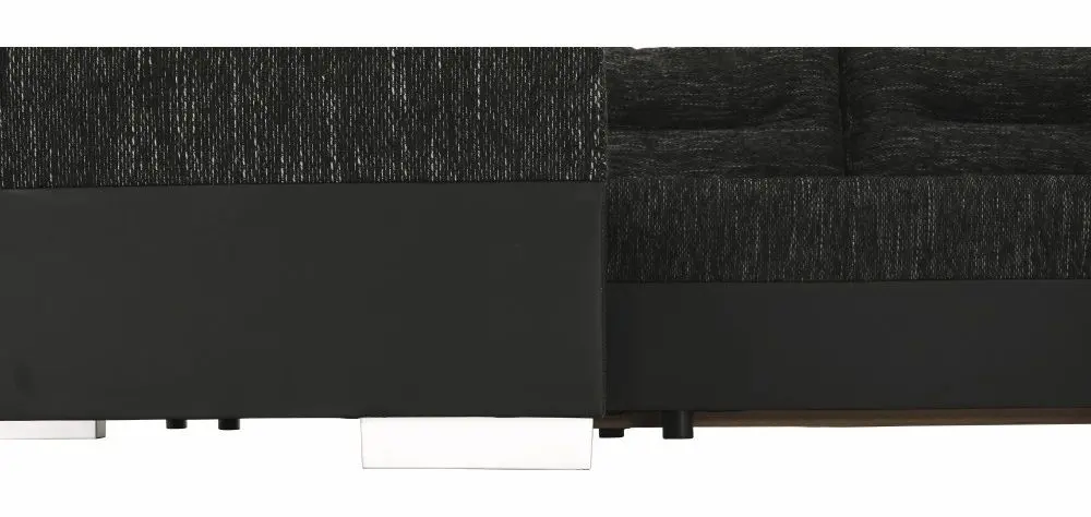 Canapea in forma de U extensibila Mobhaus Anisia (Black) - 4