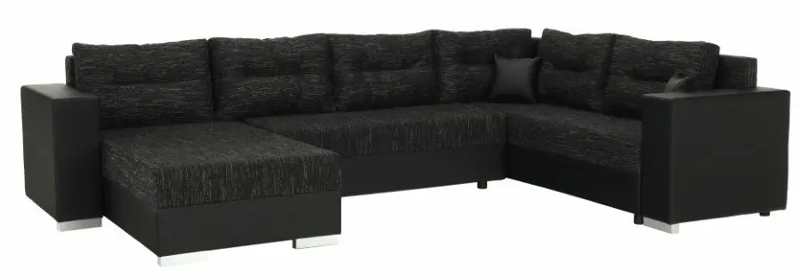 Canapea in forma de U extensibila Mobhaus Anisia (Black)