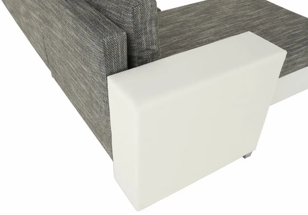 Canapea in forma de U extensibila Mobhaus Anisia (White/Gray-Brown) - 3