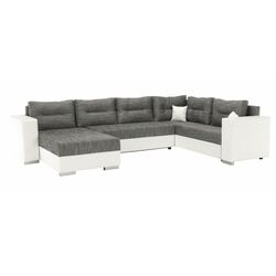 Canapea in forma de U extensibila Mobhaus Anisia (White/Gray-Brown)