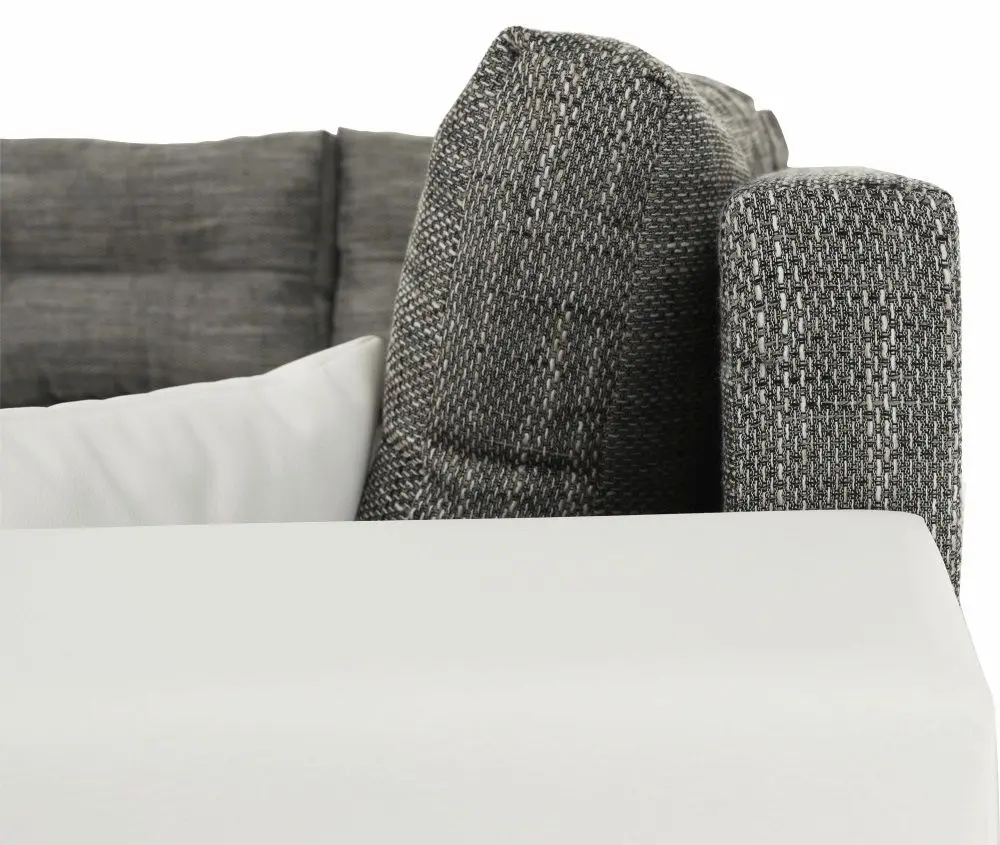 Canapea in forma de U extensibila Mobhaus Anisia (White/Gray-Brown) - 7