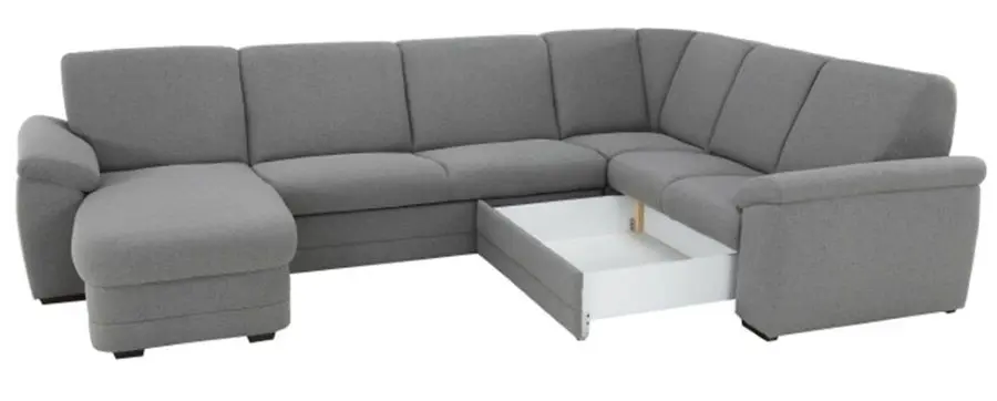 Canapea in forma de U extensibila Mobhaus Biter Left (Gray)