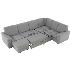 Canapea in forma de U extensibila Mobhaus Biter Left (Gray) Thumb
