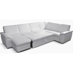 Canapea in forma de U extensibila Mobhaus Biter Left (White) Thumb