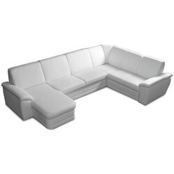 Canapea in forma de U extensibila Mobhaus Biter Left (White)