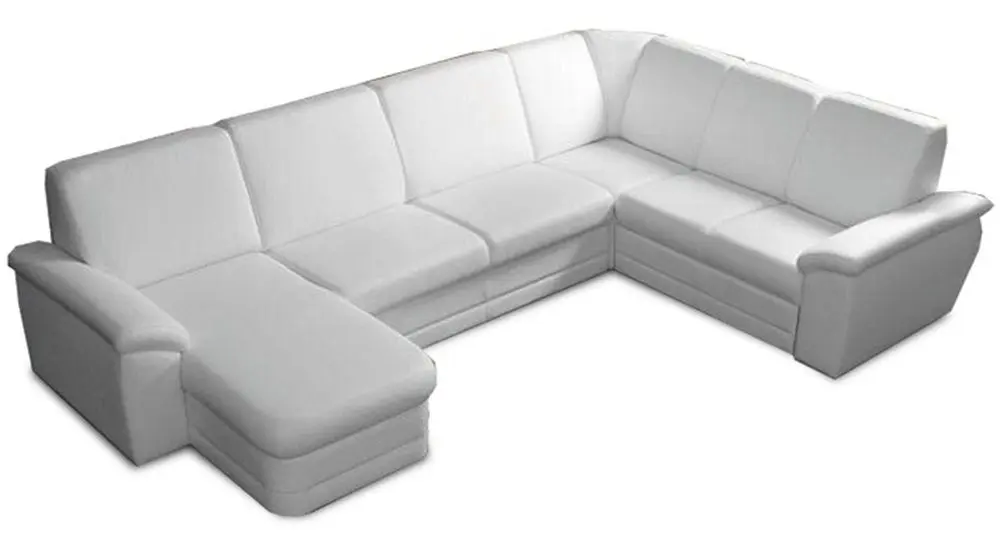 Canapea in forma de U extensibila Mobhaus Biter Left (White)