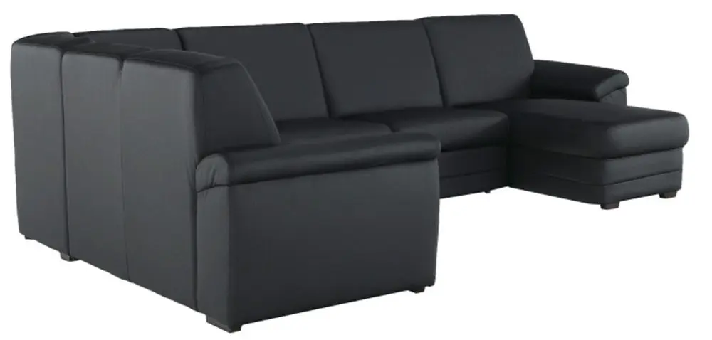 Canapea in forma de U extensibila Mobhaus Biter Right (Black) - 2