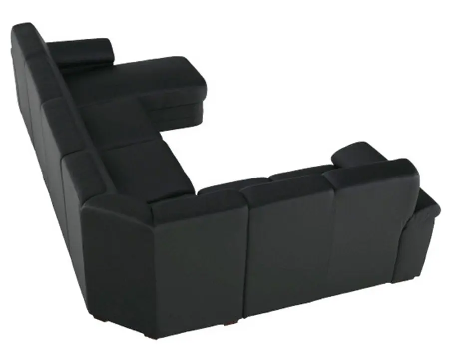 Canapea in forma de U extensibila Mobhaus Biter Right (Black) - 5