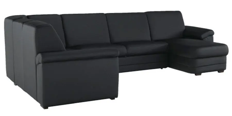 Canapea in forma de U extensibila Mobhaus Biter Right (Black) - 6