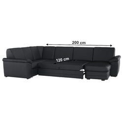 Canapea in forma de U extensibila Mobhaus Biter Right (Black) Thumb