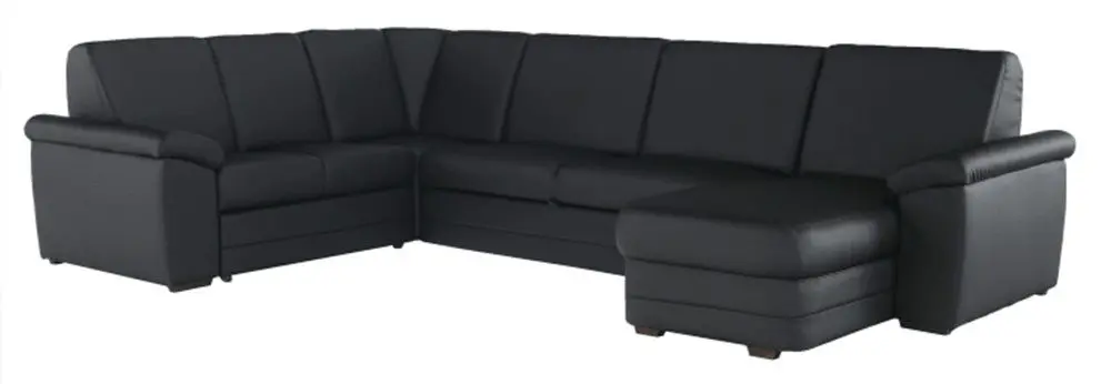 Canapea in forma de U extensibila Mobhaus Biter Right (Black)