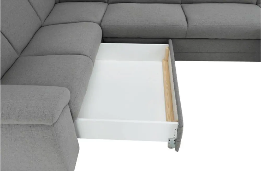 Canapea in forma de U extensibila Mobhaus Biter Right (Gray)