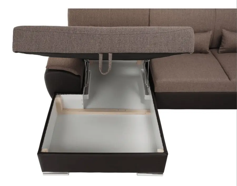 Canapea in forma de U extensibila Mobhaus Emily U Left (Brown) - 11