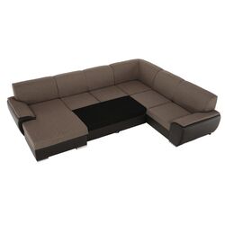 Canapea in forma de U extensibila Mobhaus Emily U Left (Brown) Thumb