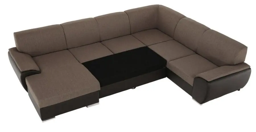 Canapea in forma de U extensibila Mobhaus Emily U Left (Brown) - 10