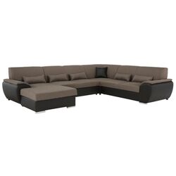 Canapea in forma de U extensibila Mobhaus Emily U Left (Brown)