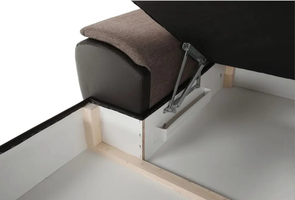 Canapea in forma de U extensibila Mobhaus Emily U Left (Brown) - 7