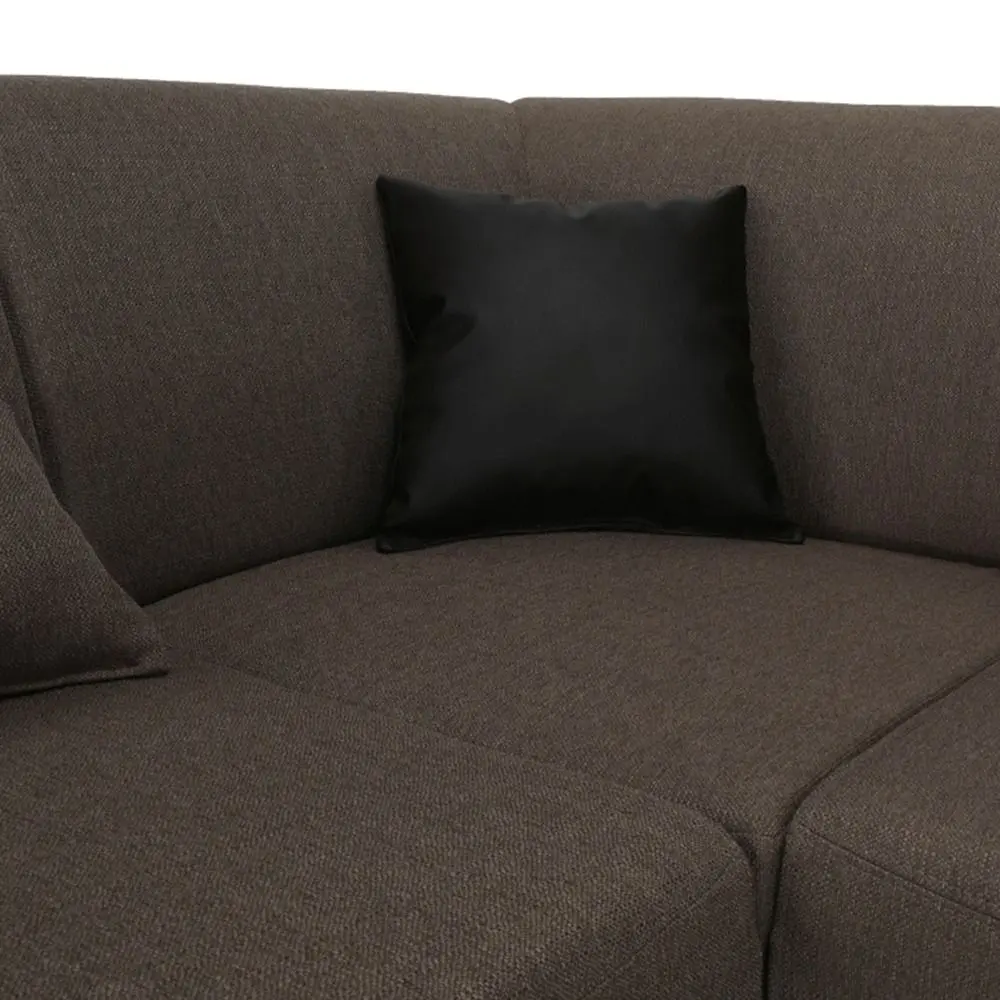 Canapea in forma de U extensibila Mobhaus Emily U Left (Brown) - 5