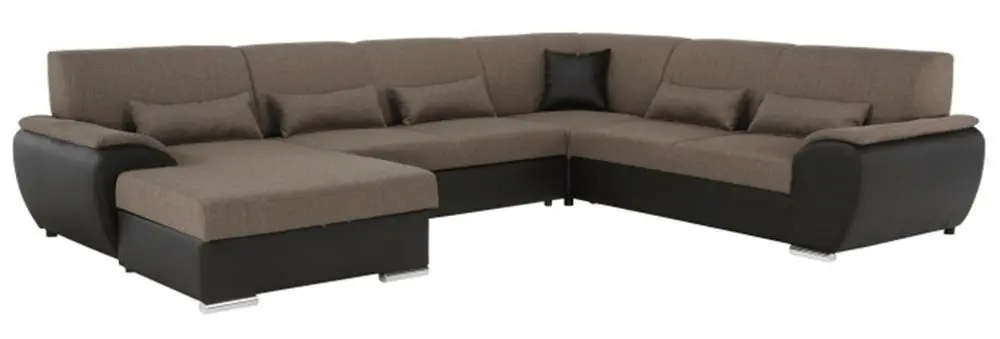 Canapea in forma de U extensibila Mobhaus Emily U Left (Brown)