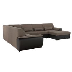 Canapea in forma de U extensibila Mobhaus Emily U Right (Brown) Thumb