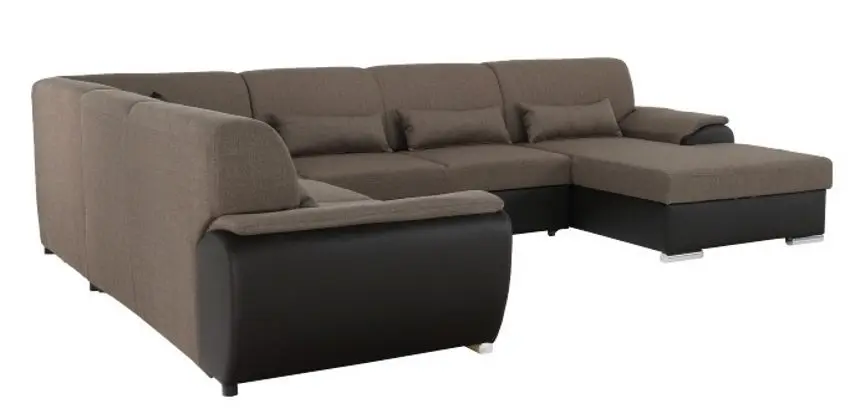 Canapea in forma de U extensibila Mobhaus Emily U Right (Brown) - 2