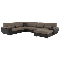 Canapea in forma de U extensibila Mobhaus Emily U Right (Brown)