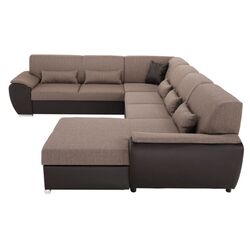 Canapea in forma de U extensibila Mobhaus Emily U Right (Brown) Thumb